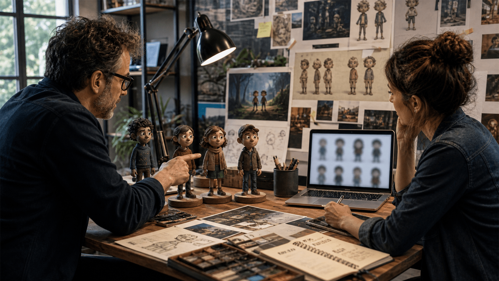 Photoreal editorial image about human taste beating generic AI marketing
