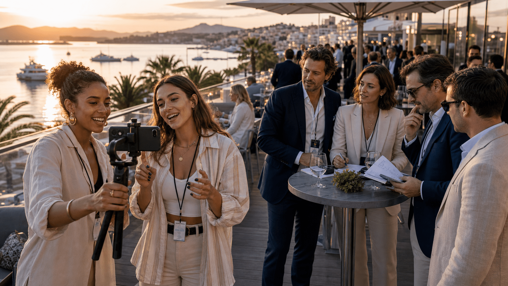 Photoreal editorial image about creators becoming central at Cannes Lions