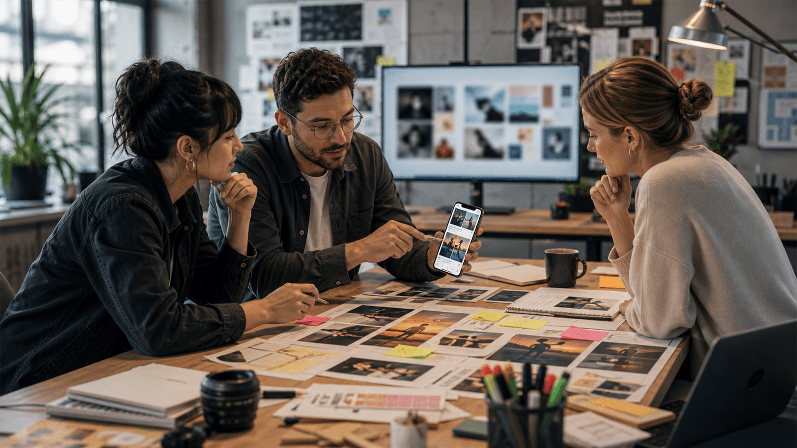 Photoreal editorial image about AI ad automation changing agency work