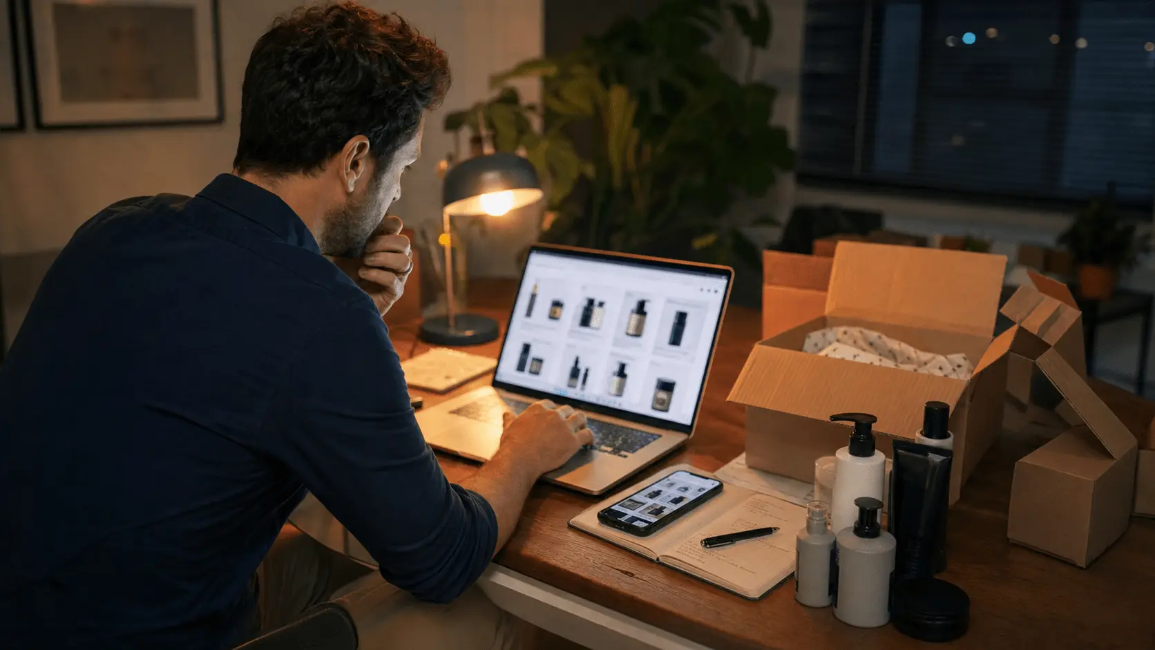 Photoreal editorial image about Reddit community intelligence and shopping research