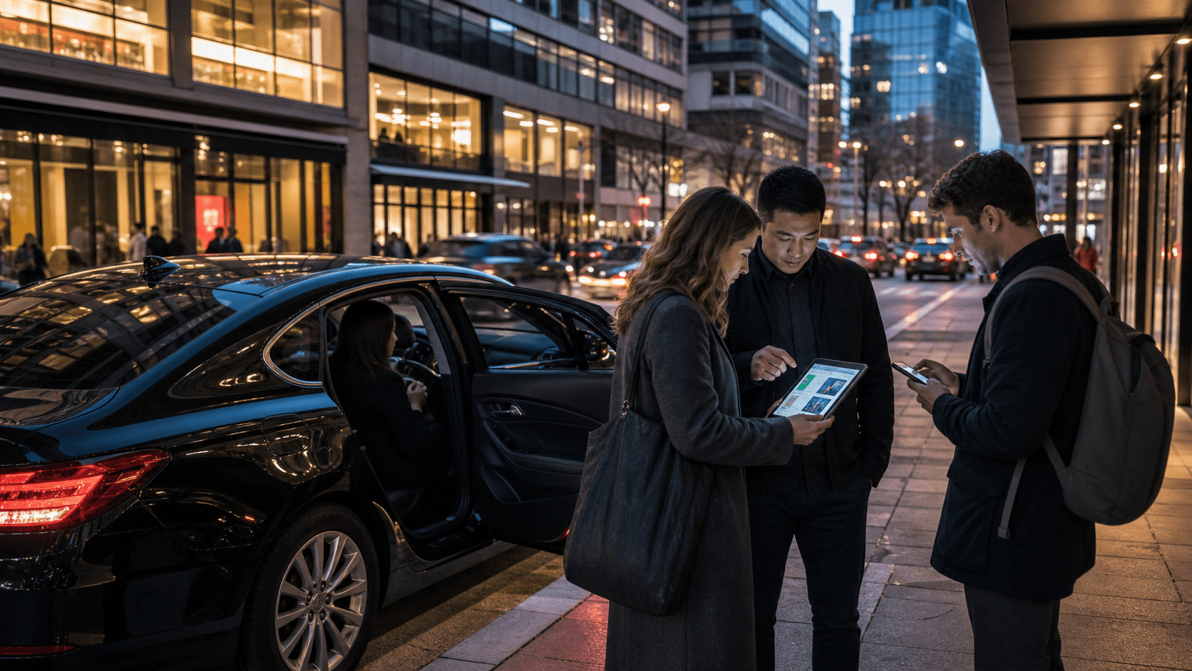 Photoreal editorial image about Uber Marketing Manager and mobility media