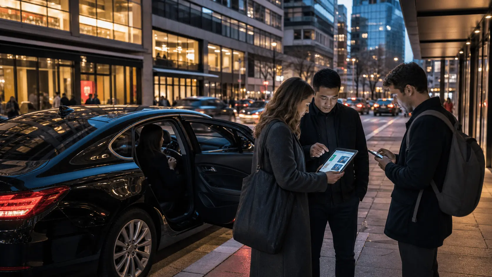 Photoreal editorial image about Uber Marketing Manager and mobility media