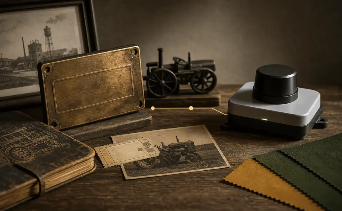Heritage brand storytelling and innovation archival still life
