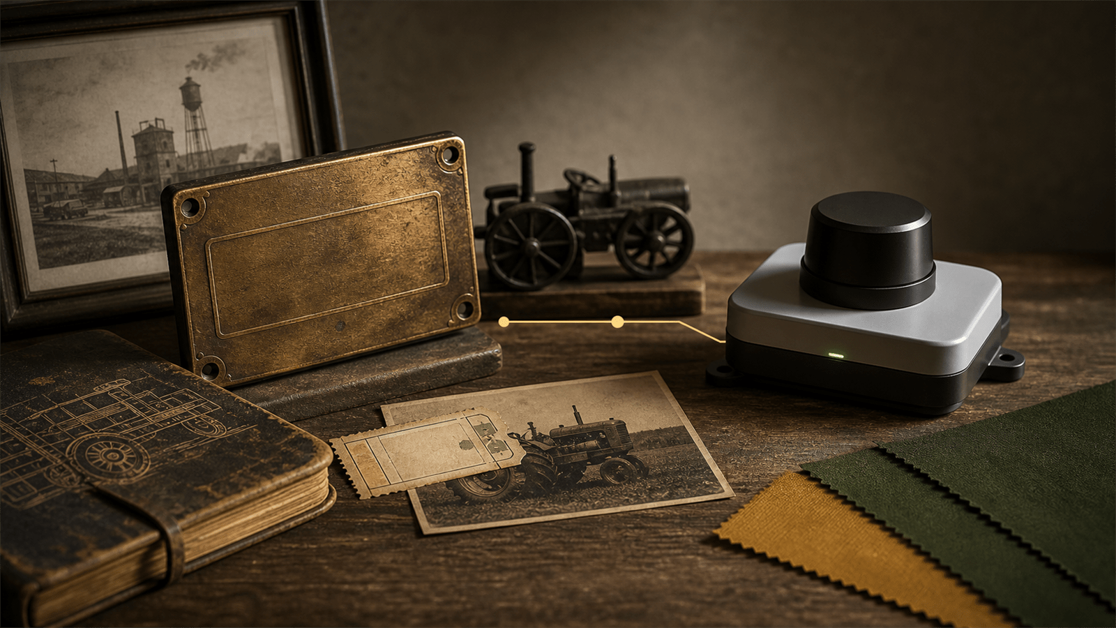 Heritage brand storytelling and innovation archival still life