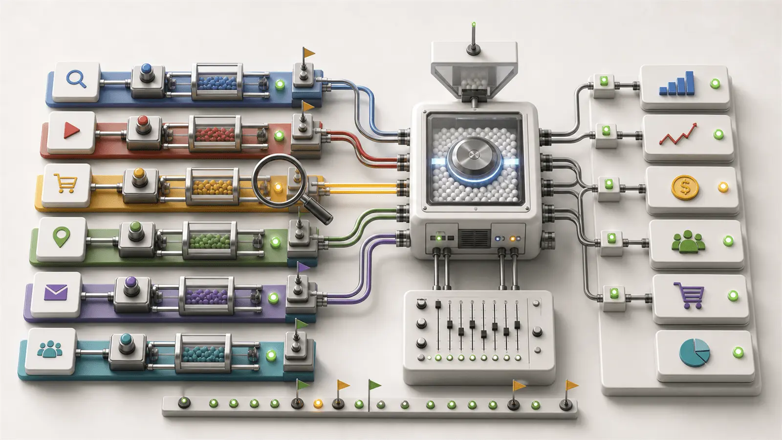 Performance Max channel diagnostics physical media switchboard